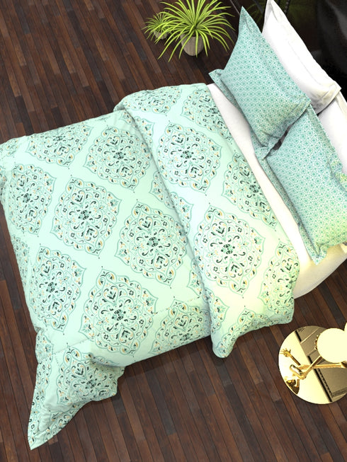 The White Moss DC London Double Bed 100% Cotton bedsheet with 2 pillow covers